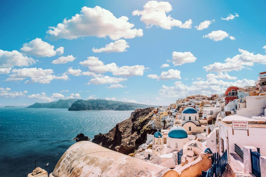 Grecja krajobraz Santorini wakacje 2024